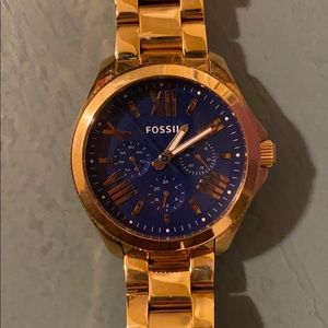 Fossil Women’s Rose Gold watch with Navy Face